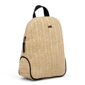 Roxy Woven Straw Backpack Natural Surfer Girl Beach Small Summer Bag Purse